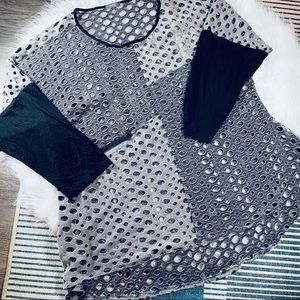 Yushi Open Weave High-Low Tunic